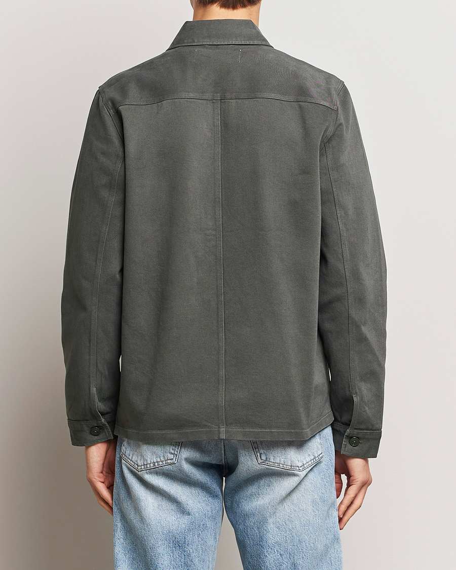 Mies | Kauluspaidat | A Day's March | Patch Pocket Sturdy Twill Overshirt Olive