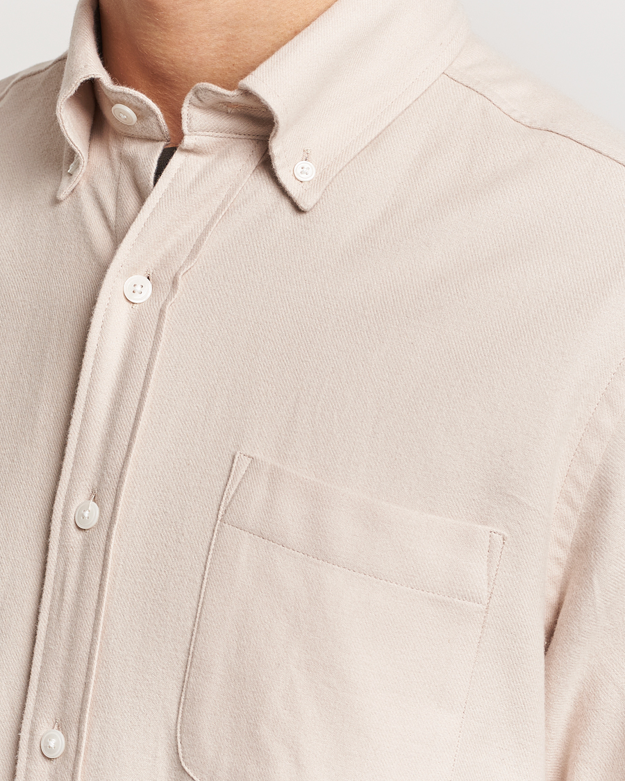 Mies | Kauluspaidat | A Day's March | Moorgate Light Flanell Shirt Taupe Melange