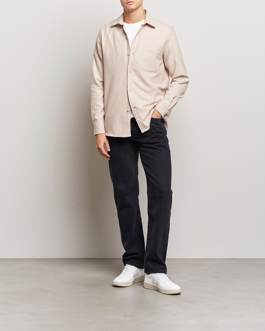 Mies | Kauluspaidat | A Day's March | Redhill Heavy Flanell Shirt Sand