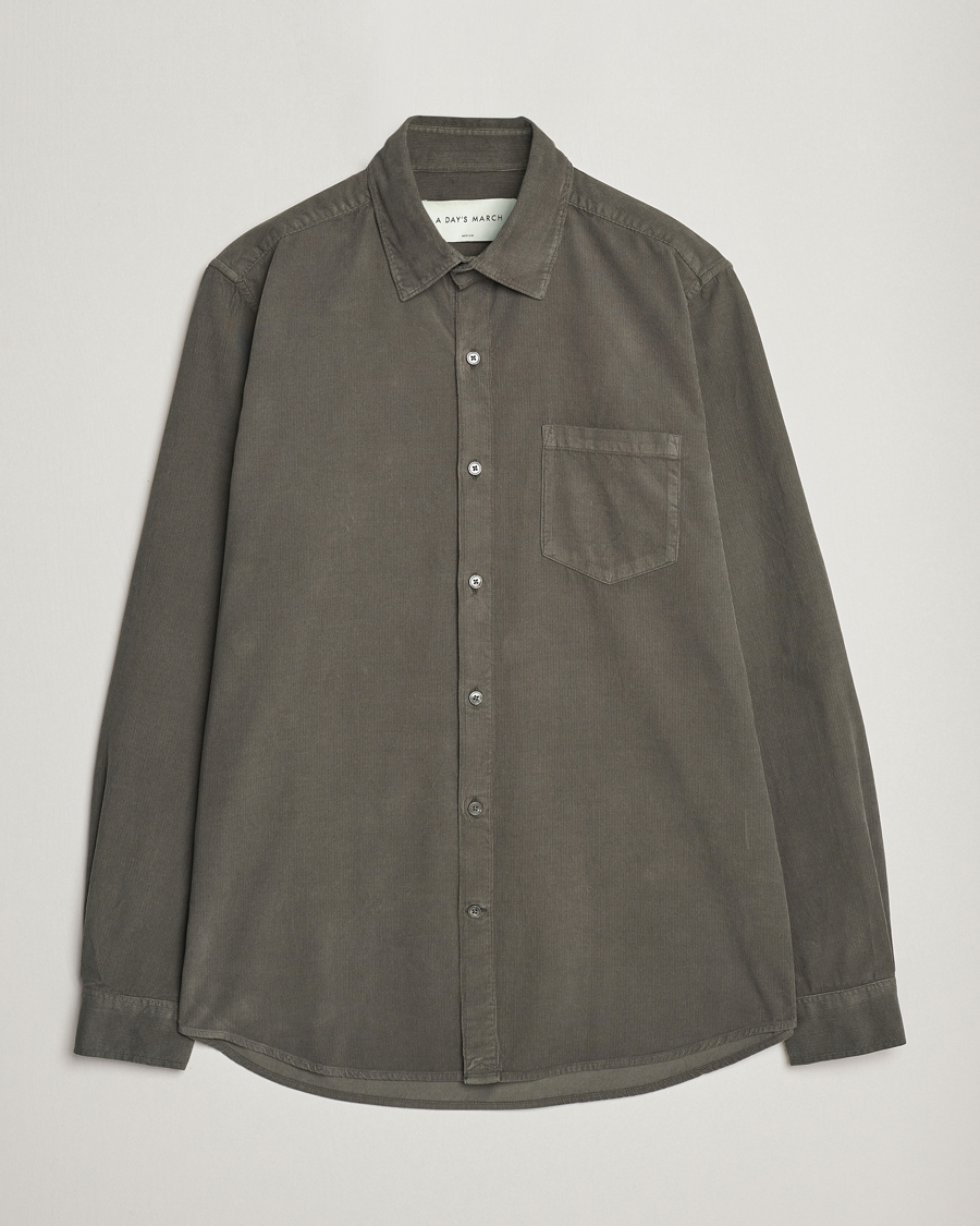 Mies | A Day's March | A Day's March | Daintree Baby Cord Shirt Olive