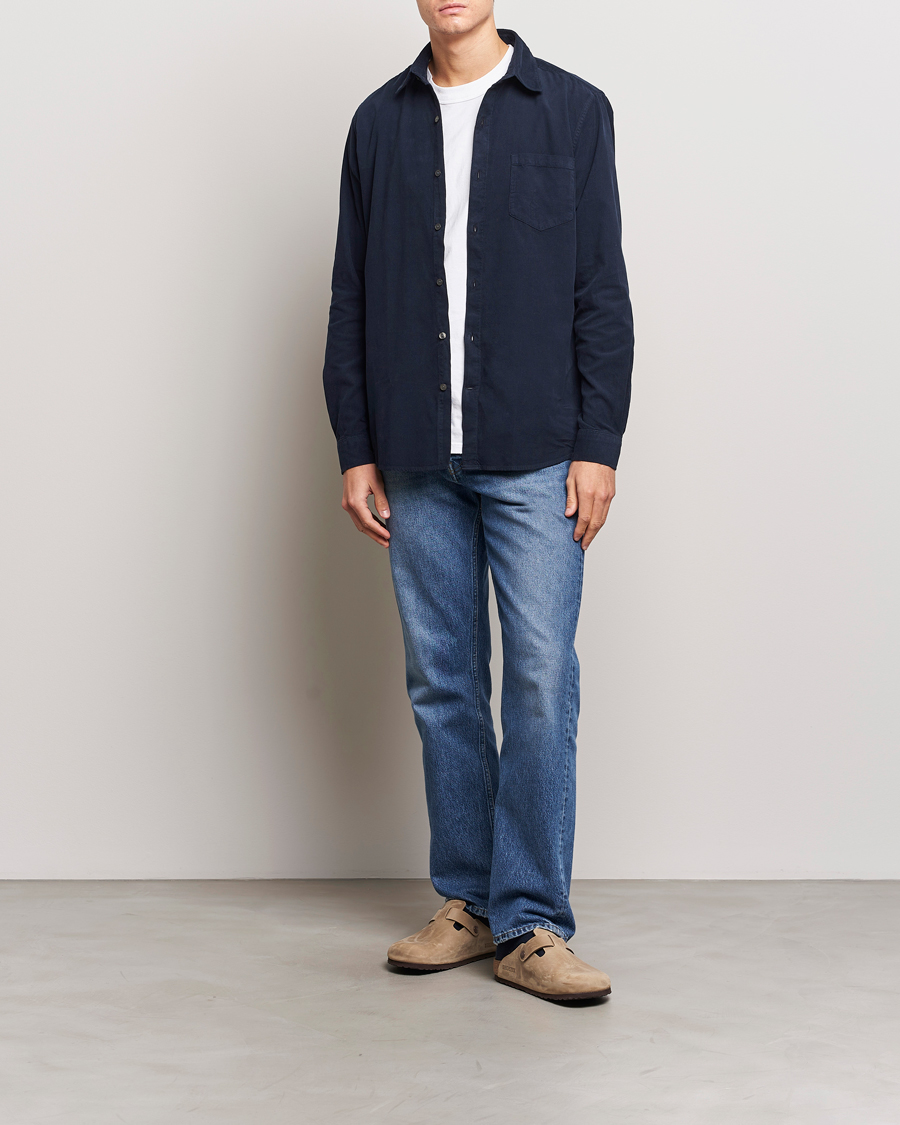 Mies | Kauluspaidat | A Day's March | Daintree Baby Cord Shirt Navy