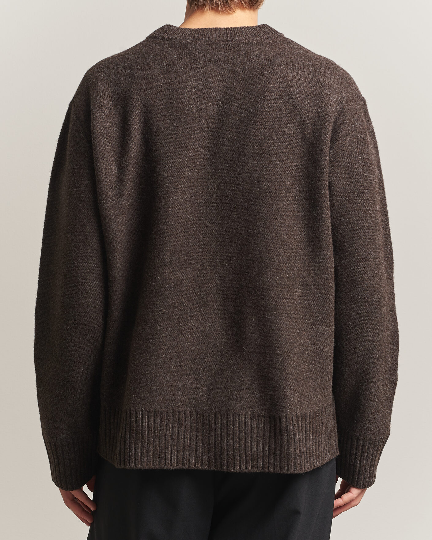 Mies | Puserot | A Day's March | Tietar Boiled Merino Sweater Java Brown