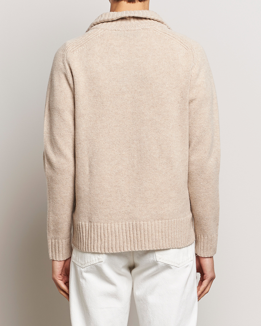 Mies | Puserot | A Day's March | Cullan Wool Half-Zip Sand