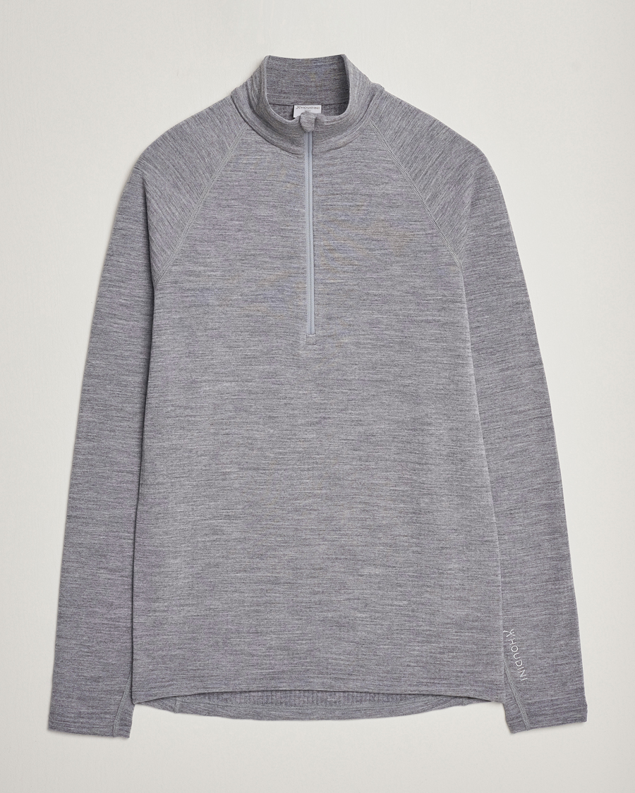 Mies | Puserot | Houdini | Desoli Merino Thermal Half-Zip College Grey