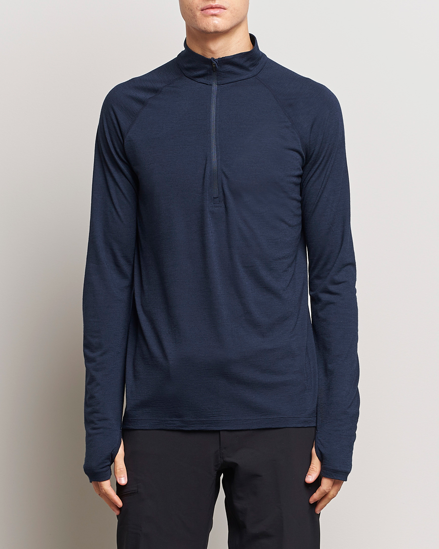 Mies | Puserot | Houdini | Desoli Merino Light Half Zip Blue Illusion