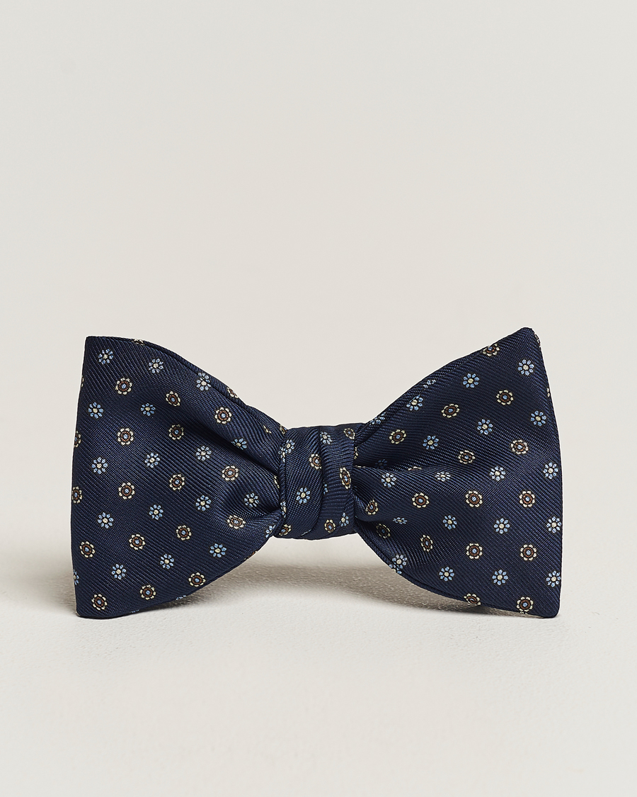 Mies | E. Marinella Silk Bow Tie Navy | E. Marinella | Silk Bow Tie Navy