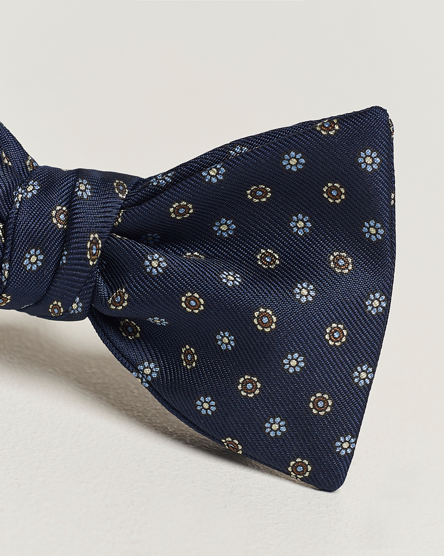Mies | E. Marinella Silk Bow Tie Navy | E. Marinella | Silk Bow Tie Navy