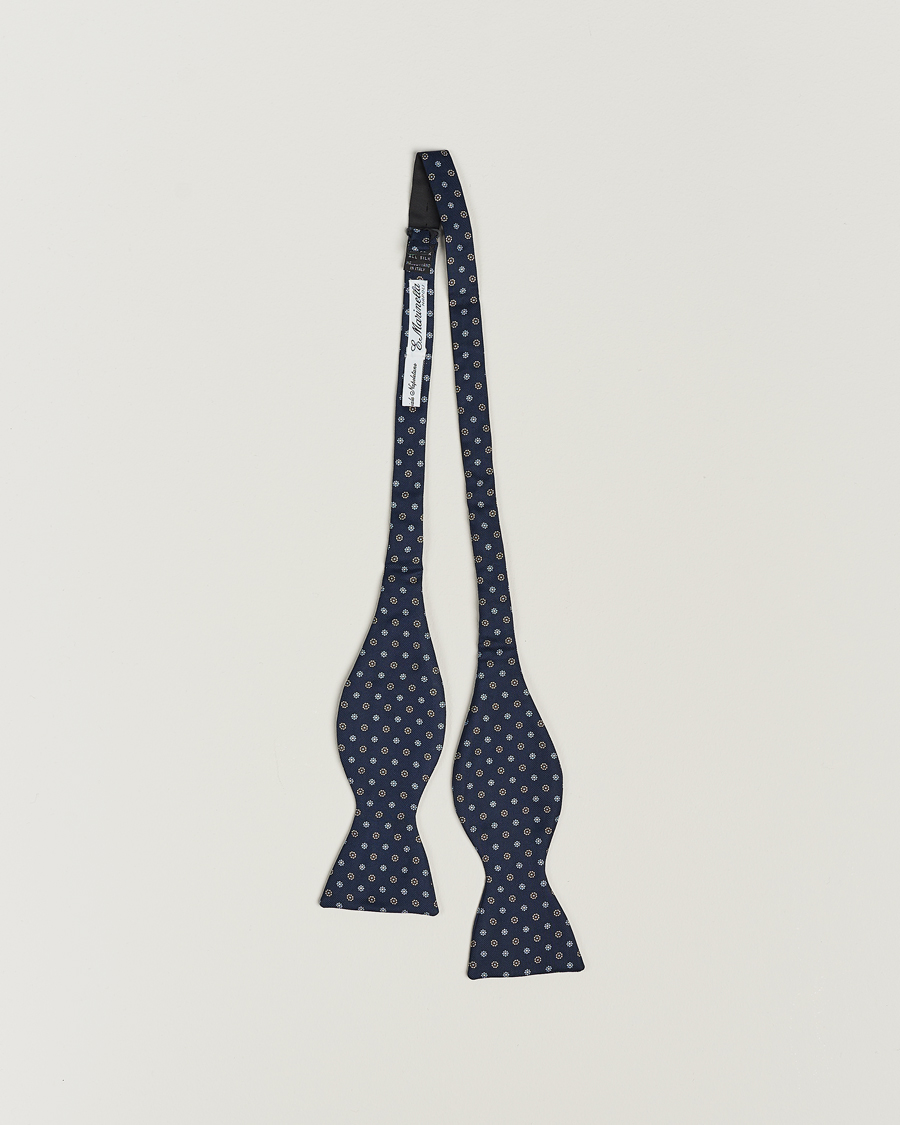 Mies | E. Marinella Silk Bow Tie Navy | E. Marinella | Silk Bow Tie Navy