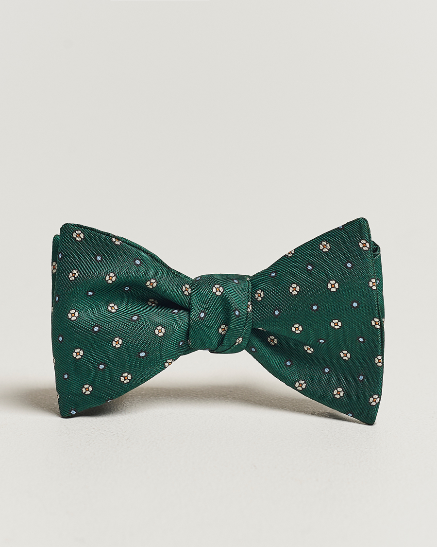 Mies | E. Marinella Silk Bow Tie Dark Green | E. Marinella | Silk Bow Tie Dark Green