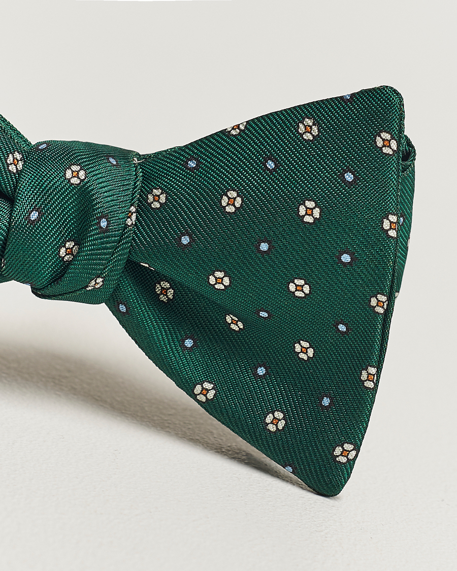 Mies | E. Marinella Silk Bow Tie Dark Green | E. Marinella | Silk Bow Tie Dark Green