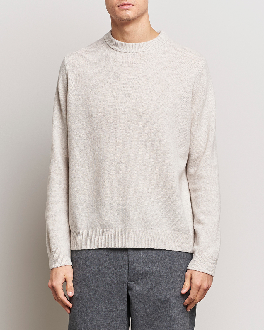 Mies | Puserot | Samsøe Samsøe | Isak Merino Knitted Sweater Silver Lining