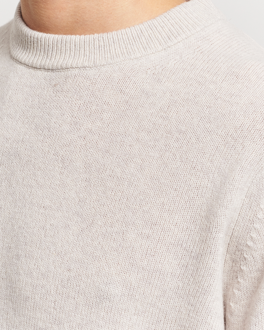 Mies | Puserot | Samsøe Samsøe | Isak Merino Knitted Sweater Silver Lining