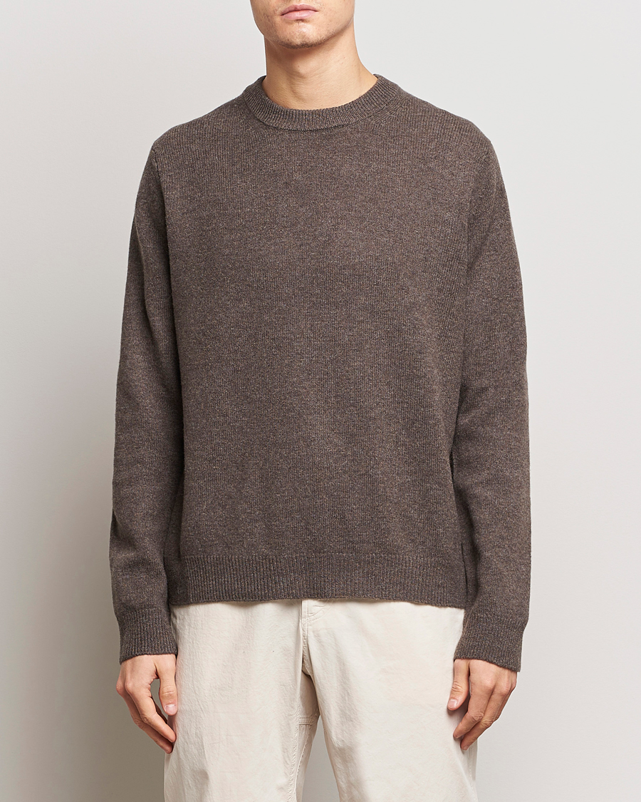 Mies | Puserot | Samsøe Samsøe | Isak Merino Knitted Sweater Major Brown