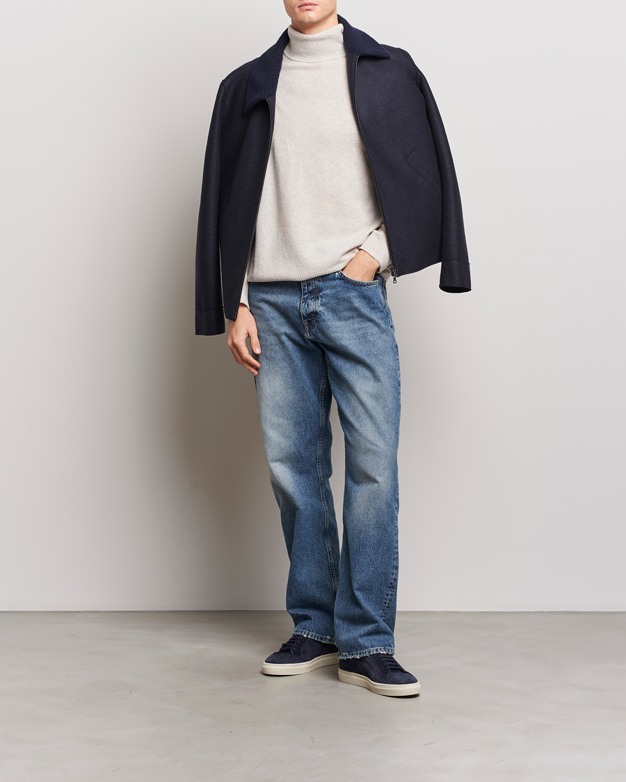 Mies | Puserot | Samsøe Samsøe | Isak Merino Knitted Turtleneck Silver Lining