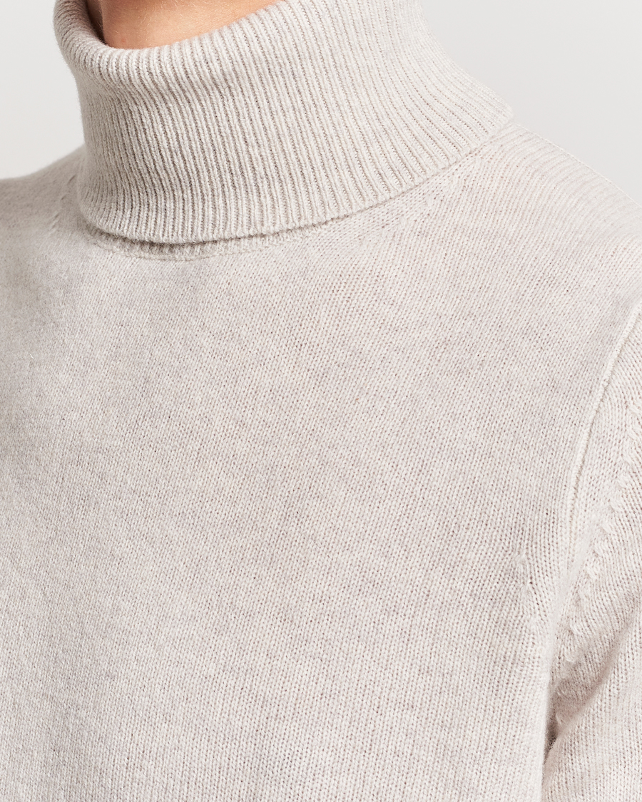 Mies | Puserot | Samsøe Samsøe | Isak Merino Knitted Turtleneck Silver Lining