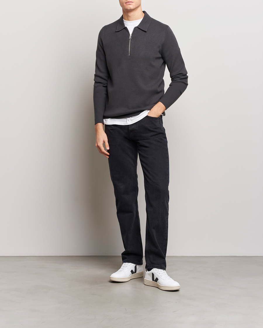 Mies | Puserot | Samsøe Samsøe | Guna Half Zip Volcanic Ash