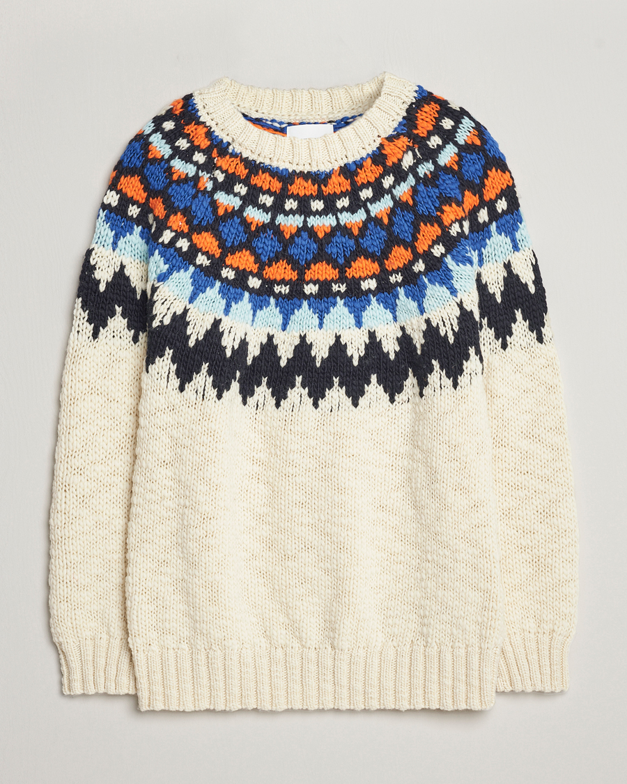Mies | Puserot | NN07 | Felix Nordic Wool Sweater Ecru Multi