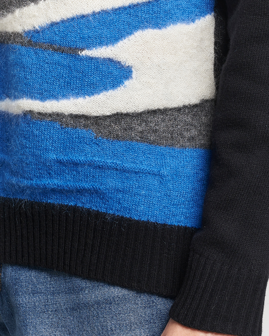 Mies | Puserot | NN07 | Jason Mohair Wool Sweater Black Multi