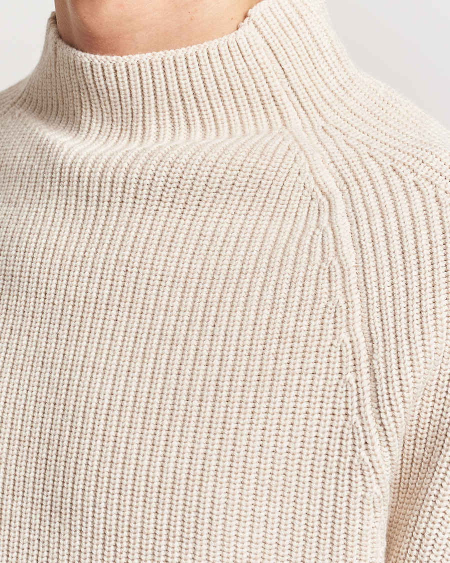 Mies | Puserot | NN07 | Liam Mock Neck Sweater Nature Melange