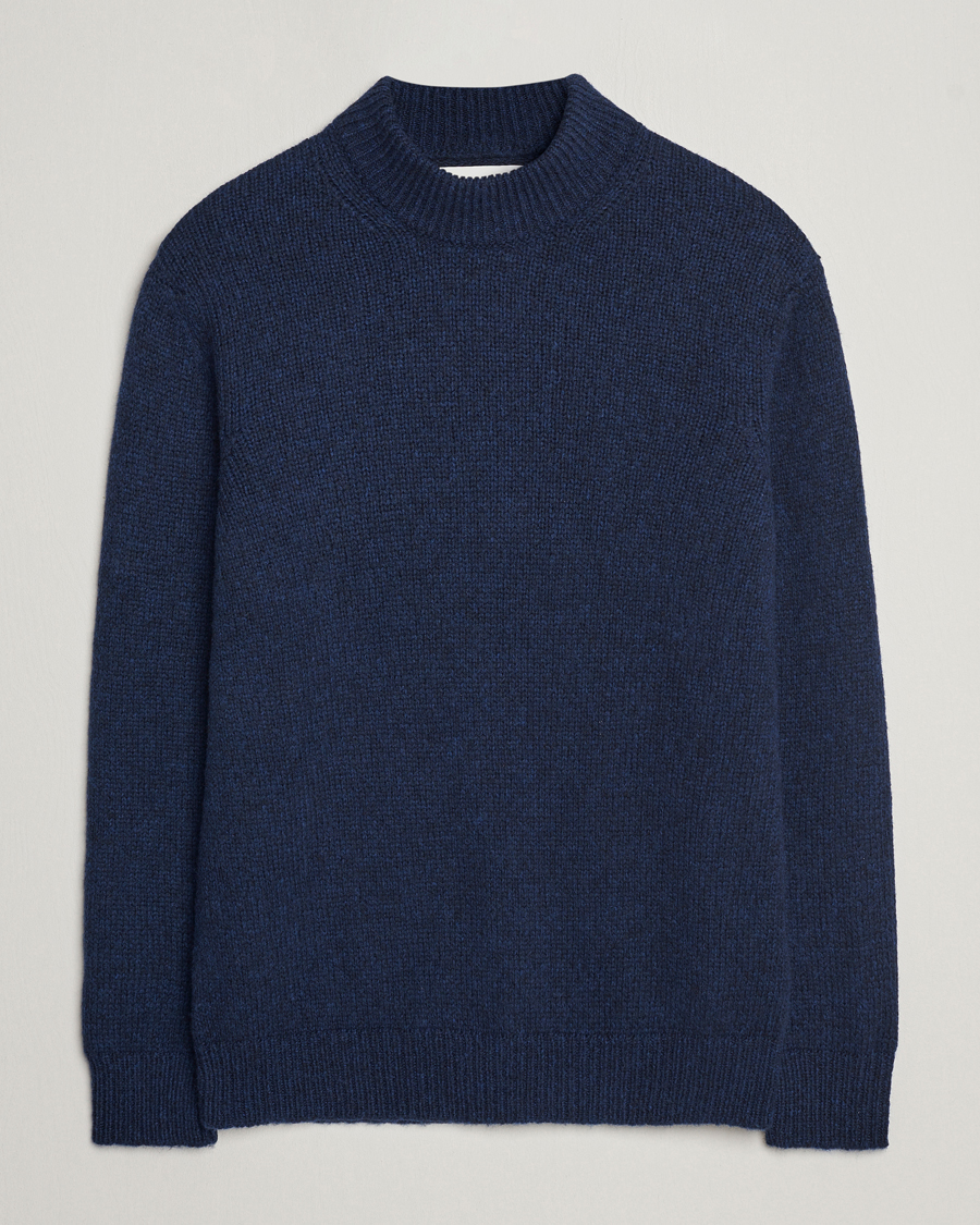 Mies | Puserot | NN07 | Nick Mock Neck Sweater Navy Blue