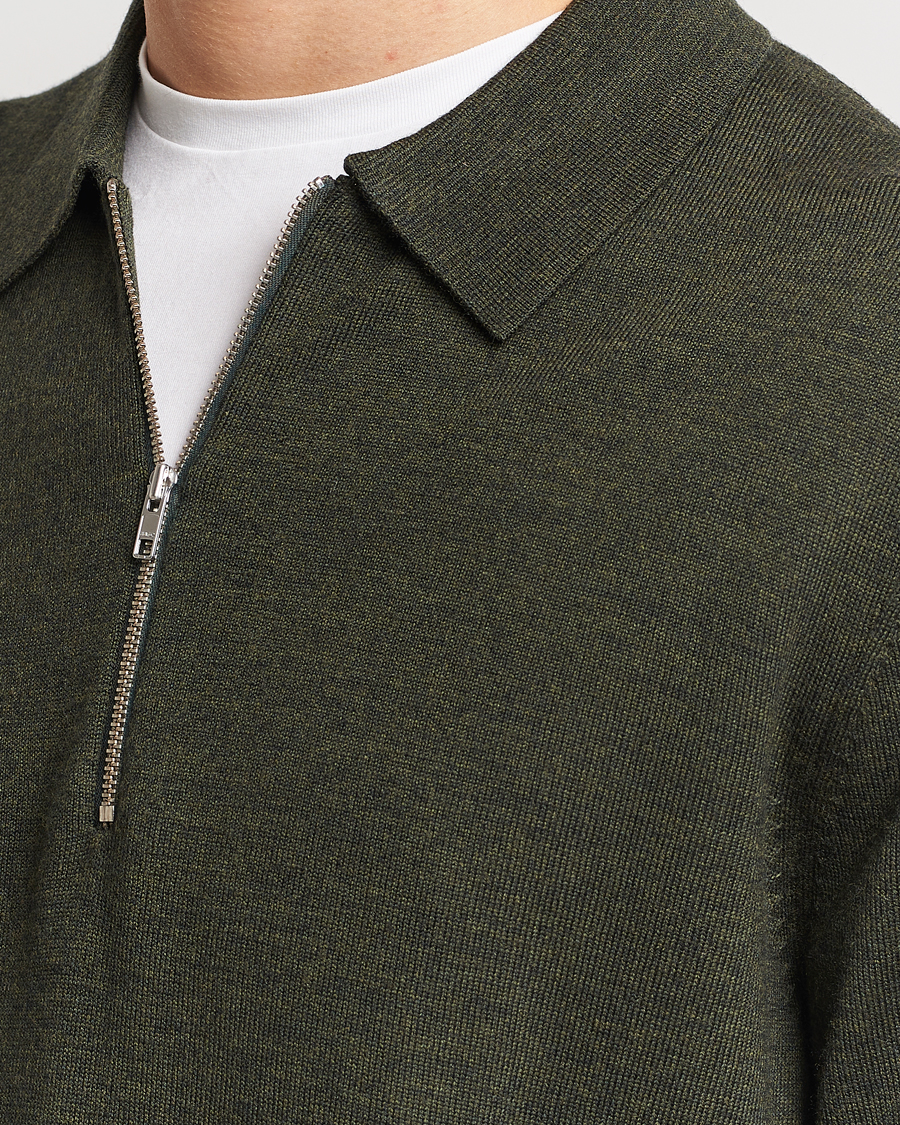 Mies | Puserot | NN07 | Sergio Half-Zip Polo Dark Green