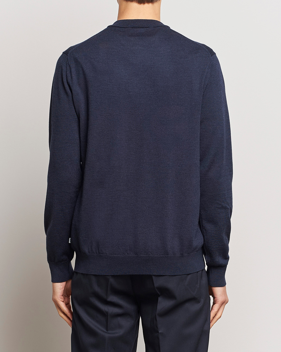 Mies | Puserot | NN07 | Sergio V-Neck Pullover Navy Melange