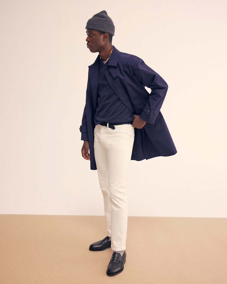 Mies | Puserot | NN07 | Sergio V-Neck Pullover Navy Melange