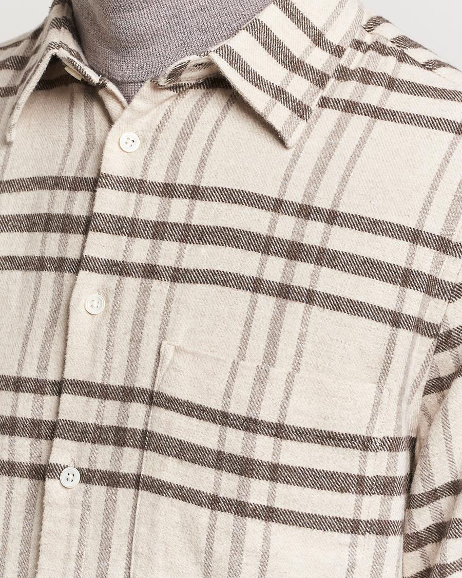 Mies | Kauluspaidat | NN07 | Arne Checked Cotton Shirt Creme