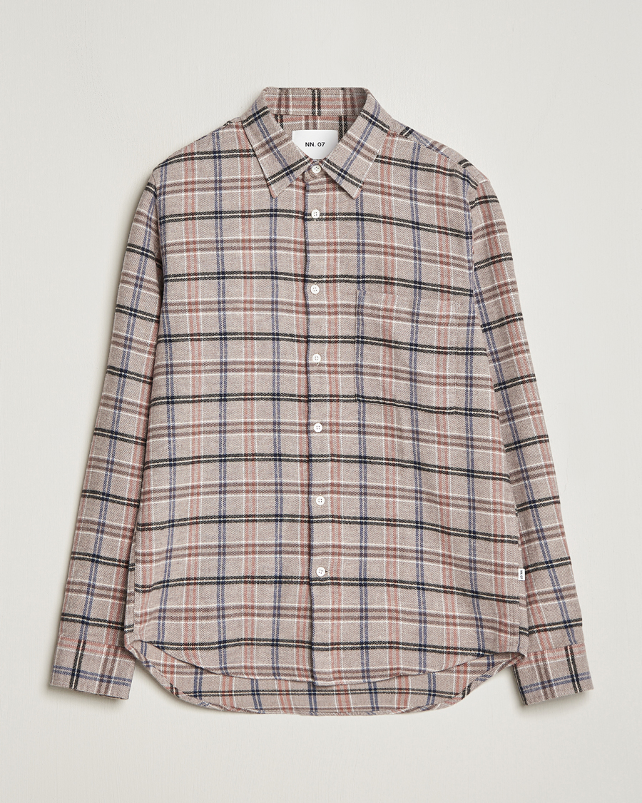 Mies |  | NN07 | Arne Checked Cotton Shirt Pastel