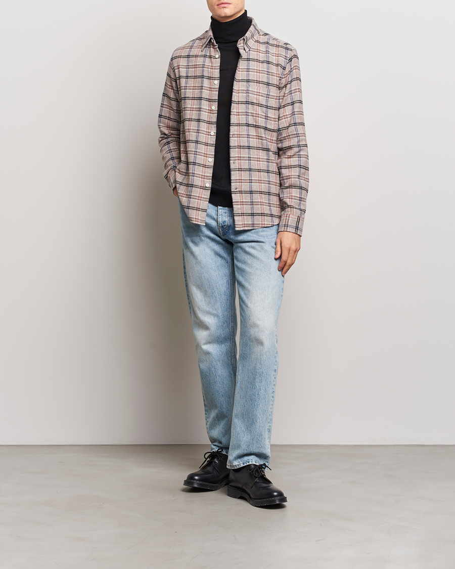 Mies | Kauluspaidat | NN07 | Arne Checked Cotton Shirt Pastel