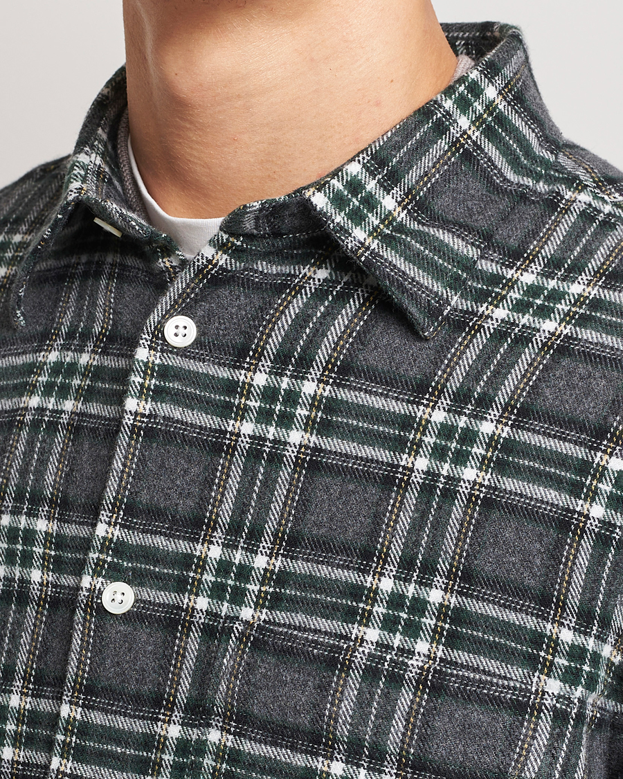 Mies | Kauluspaidat | NN07 | Arne Checked Cotton Shirt Dark Grey
