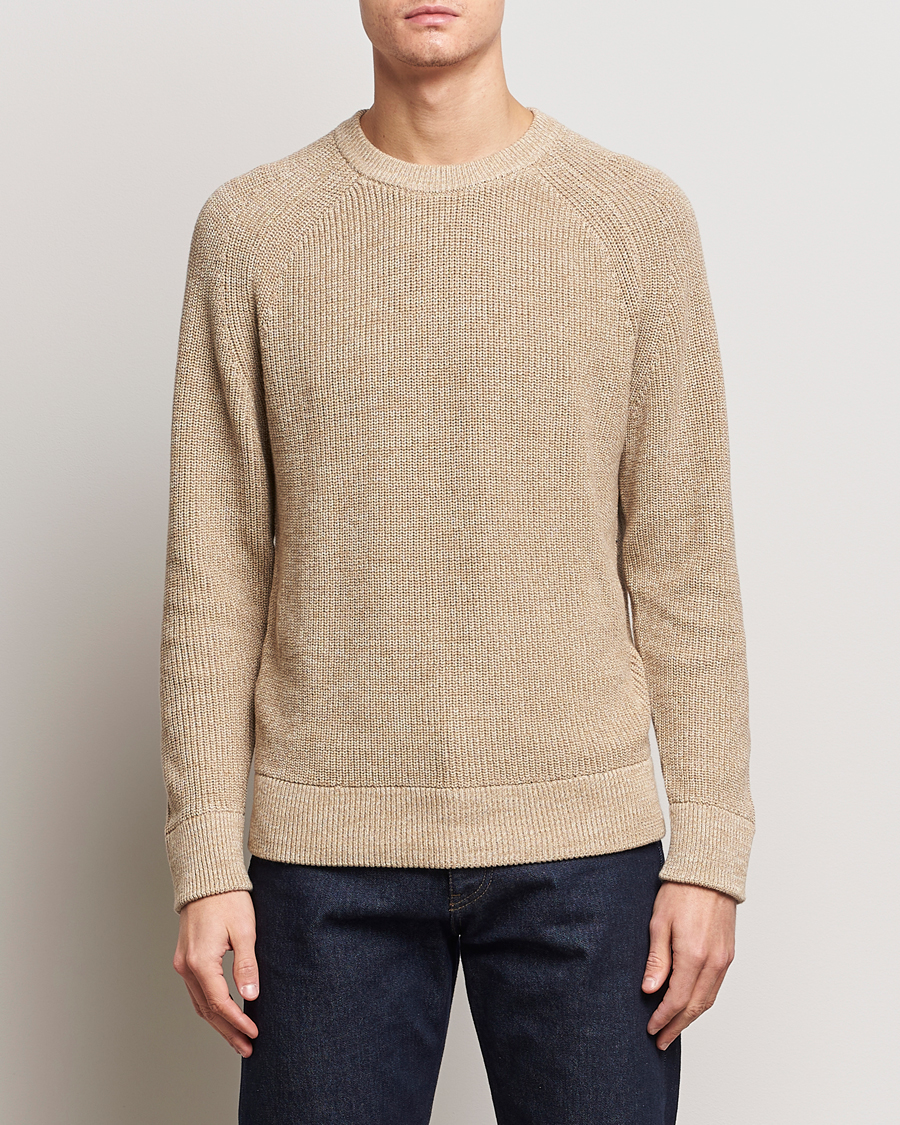 Mies | Puserot | NN07 | Jacobo Cotton Crewneck Sweater Desert Khaki
