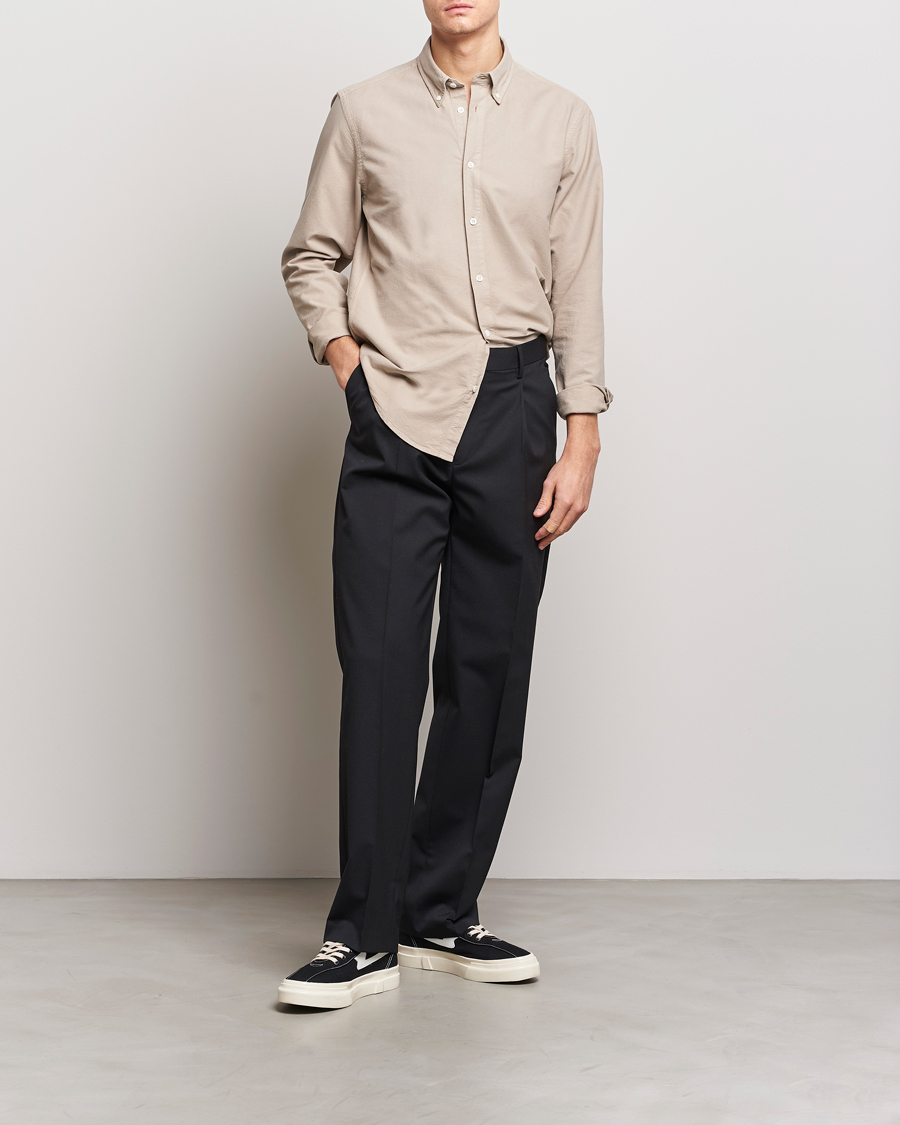 Mies | Kauluspaidat | NN07 | Arne Button Down Oxford Shirt Khaki Sand