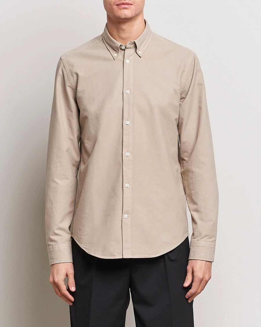 Mies | Vaatteet | NN07 | Arne Button Down Oxford Shirt Khaki Sand