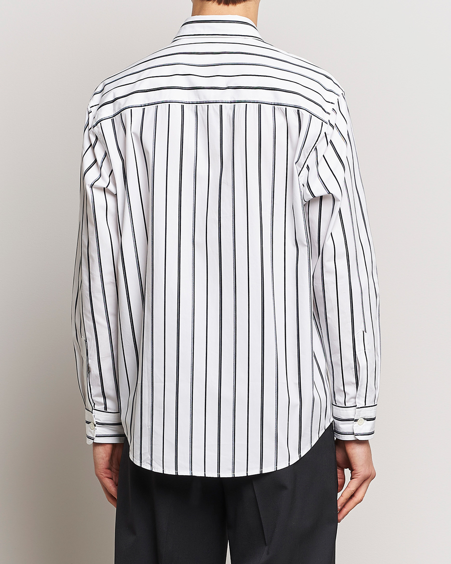 Mies | Kauluspaidat | NN07 | Quinsy Striped Cotton Shirt White/Blue