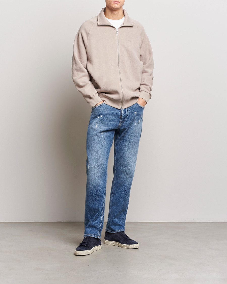 Mies | Puserot | NN07 | Carlo Full-Zip Sweatshirt Khaki Sand