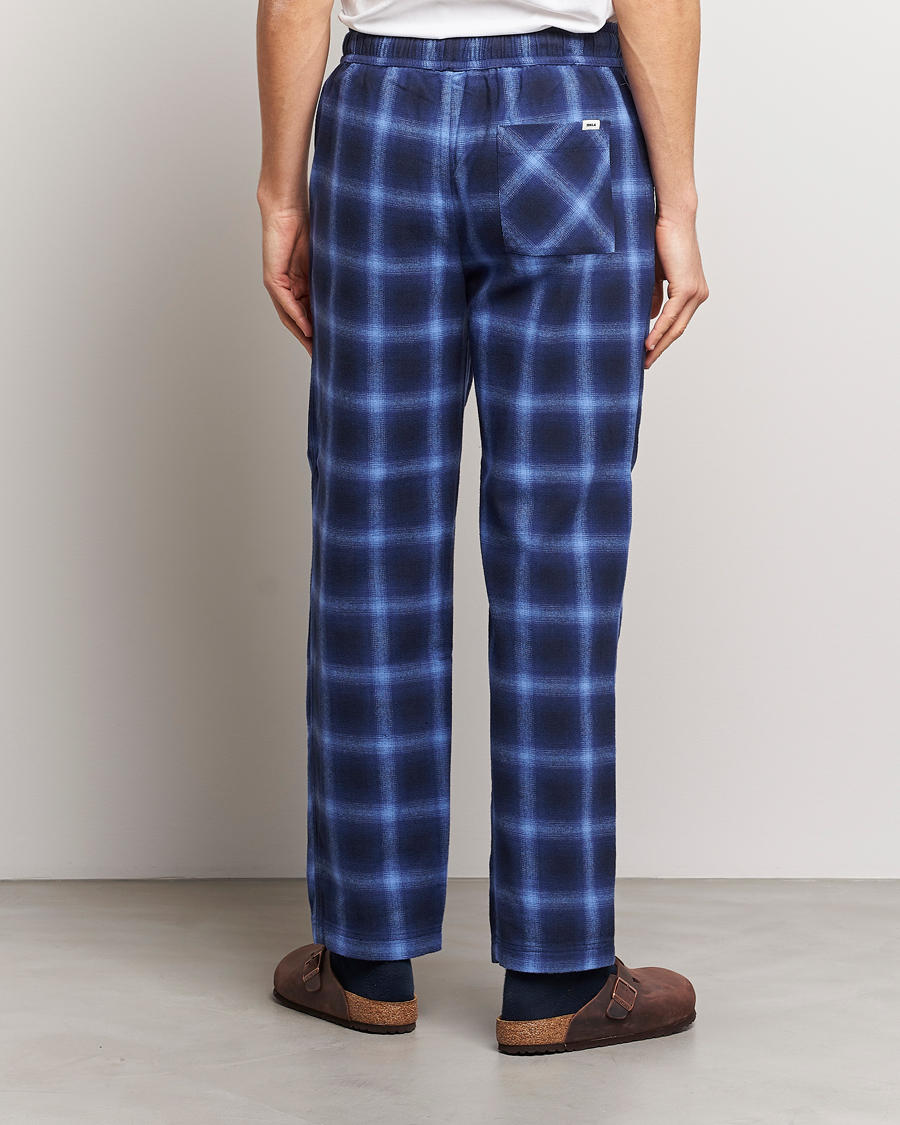 Mies | Yöpuvut ja kylpytakit | Tekla | Flannel Checked Pyjama Pants Navy/Blue