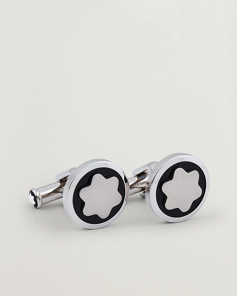 Mies | Kalvosinnapit | Montblanc | Cufflinks Steel Snowcap Onyx