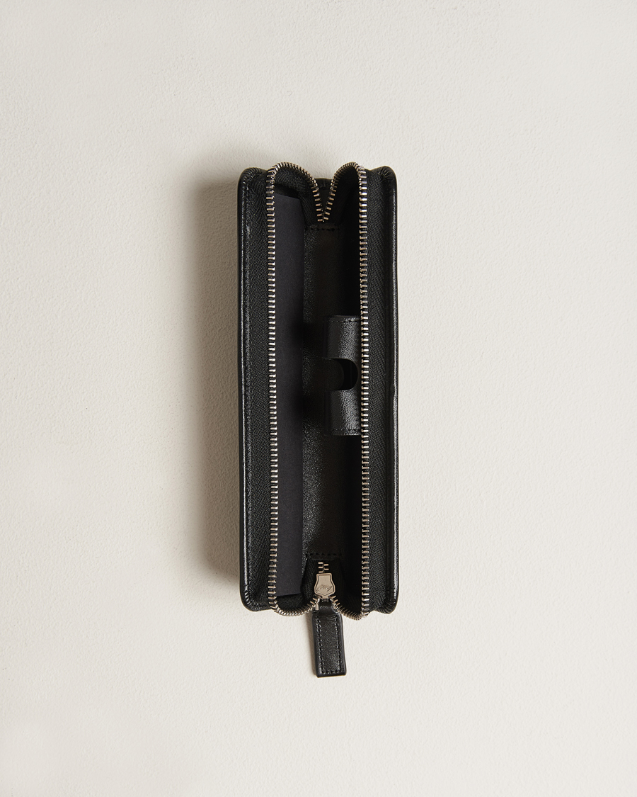 Mies | Montblanc Leather Pen Pouch w Zip Black | Montblanc | Leather Pen Pouch w Zip Black