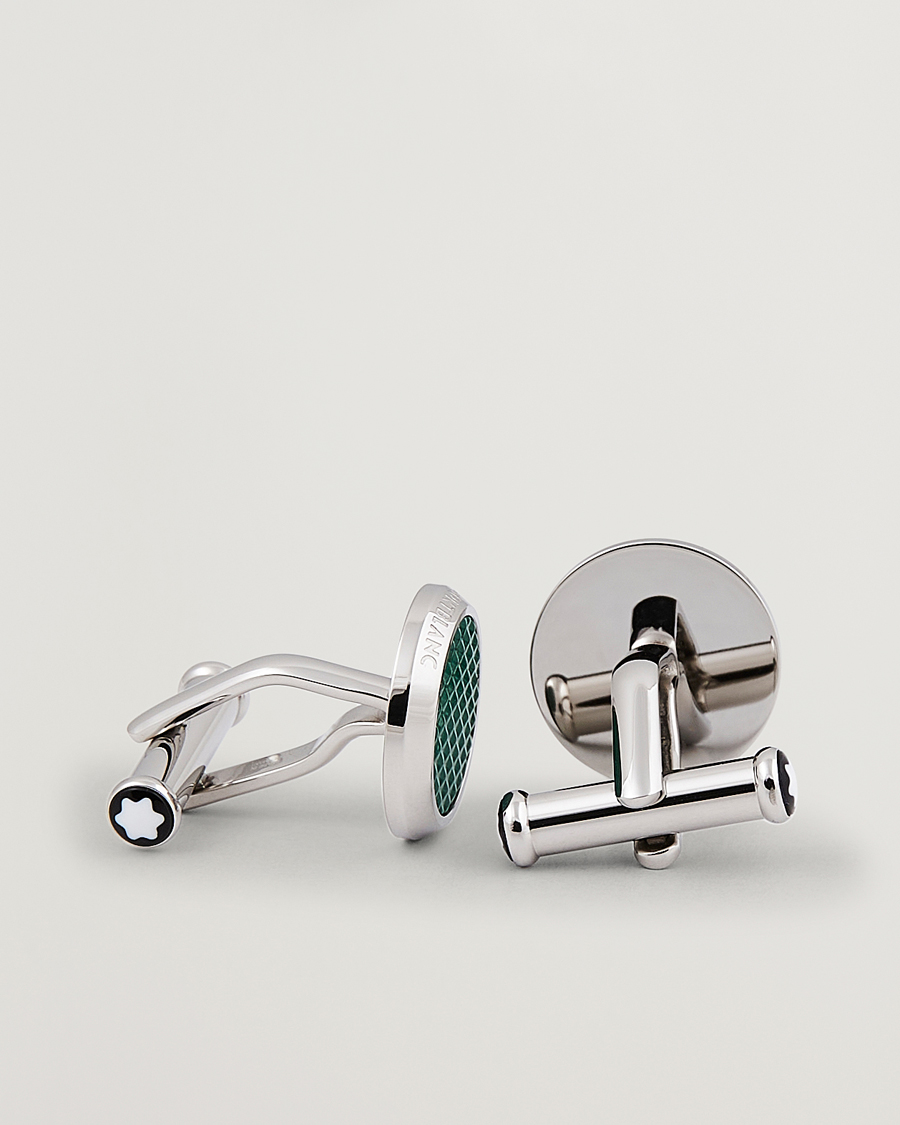 Mies | Kalvosinnapit | Montblanc | Cufflinks Meisterstück Green Steel