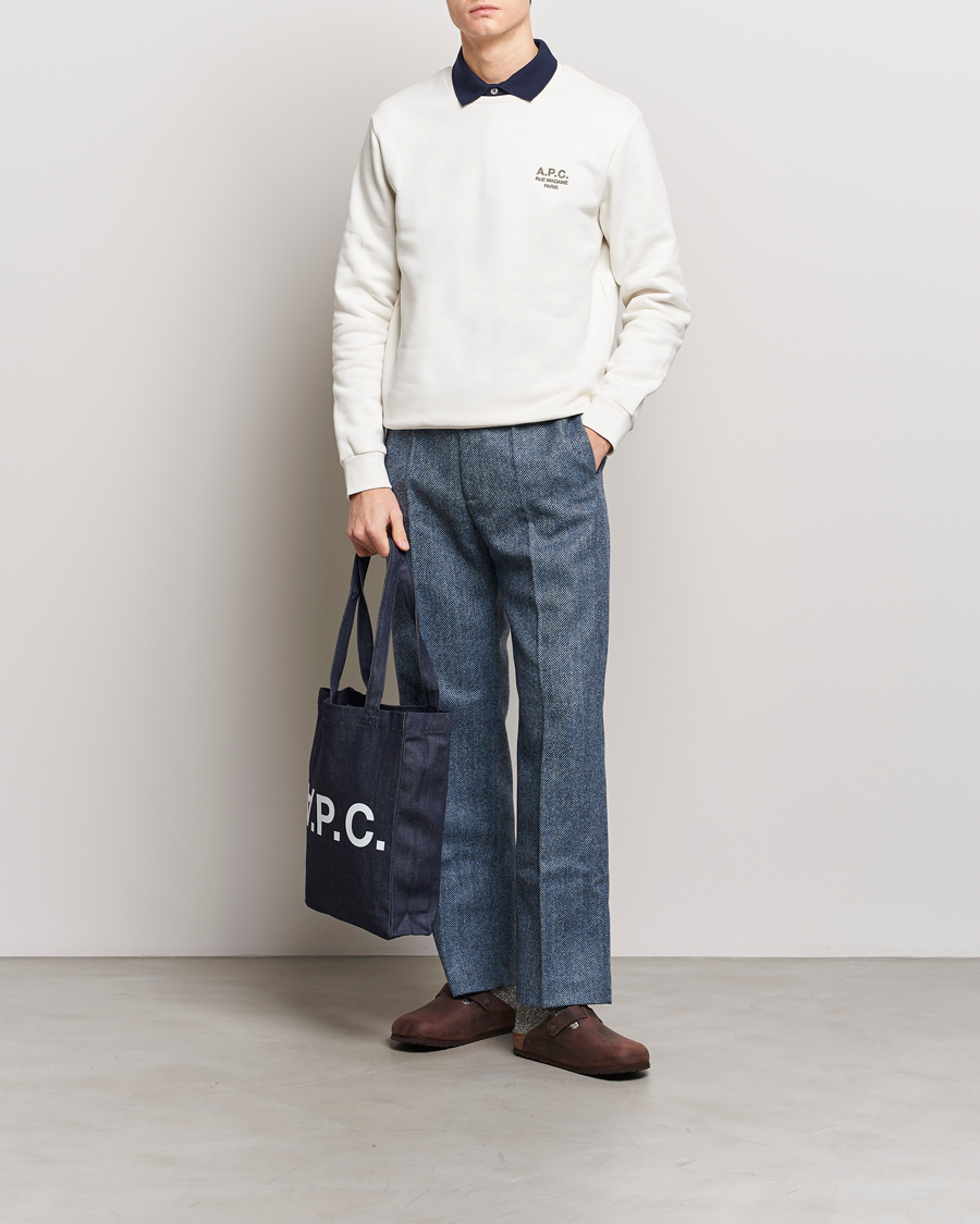 Mies | Puserot | A.P.C. | Rider Sweatshirt Chalk