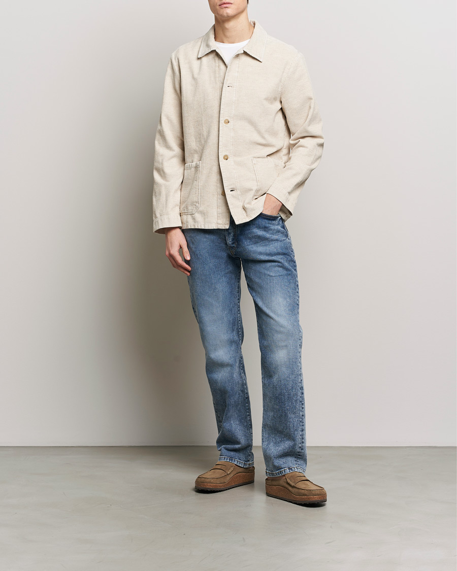 Mies | Takit | A.P.C. | Kerlouan Cotton/Linen Corduroy Shirt Jacket Ecru