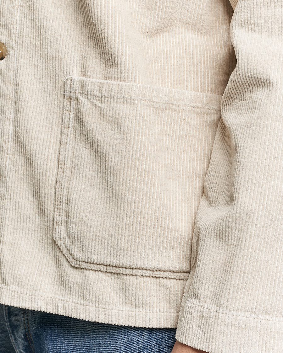 Mies | Takit | A.P.C. | Kerlouan Cotton/Linen Corduroy Shirt Jacket Ecru