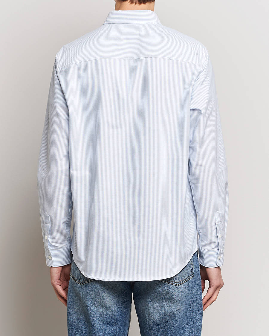 Mies | Kauluspaidat | A.P.C. | Greg Striped Oxford Shirt Blue/White