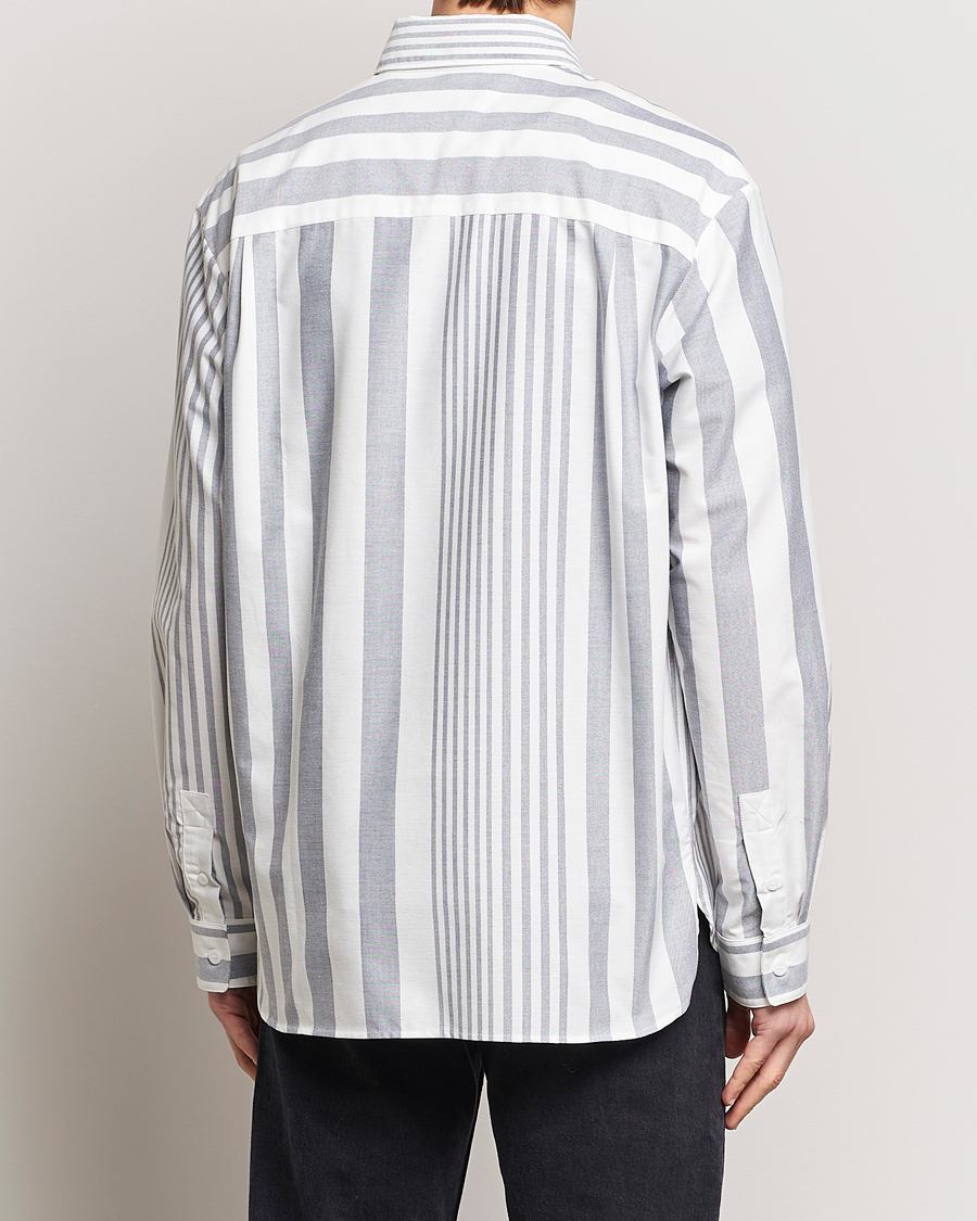 Mies | Kauluspaidat | A.P.C. | Mateo Striped Oxford Shirt Marine/White