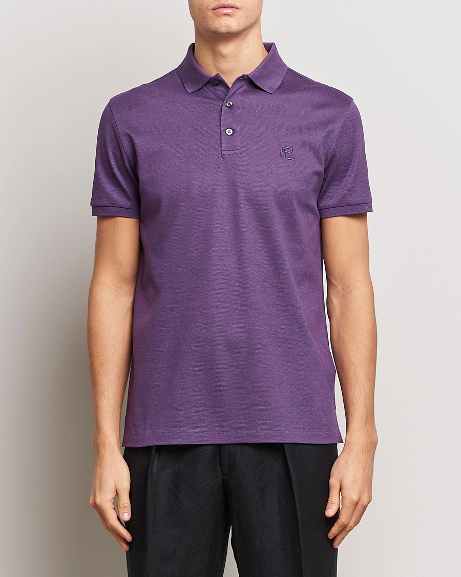 Mies |  | Ralph Lauren Purple Label | Mercerized Cotton Polo Purple Melange