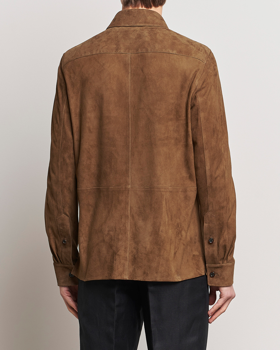 Mies | Takit | Ralph Lauren Purple Label | Suede Shirt Jacket Dark Brown