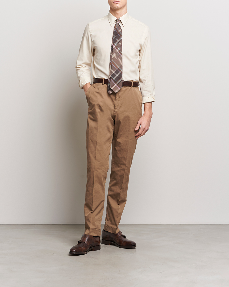 Mies | Kauluspaidat | Ralph Lauren Purple Label | Soft Cotton Shirt Cream