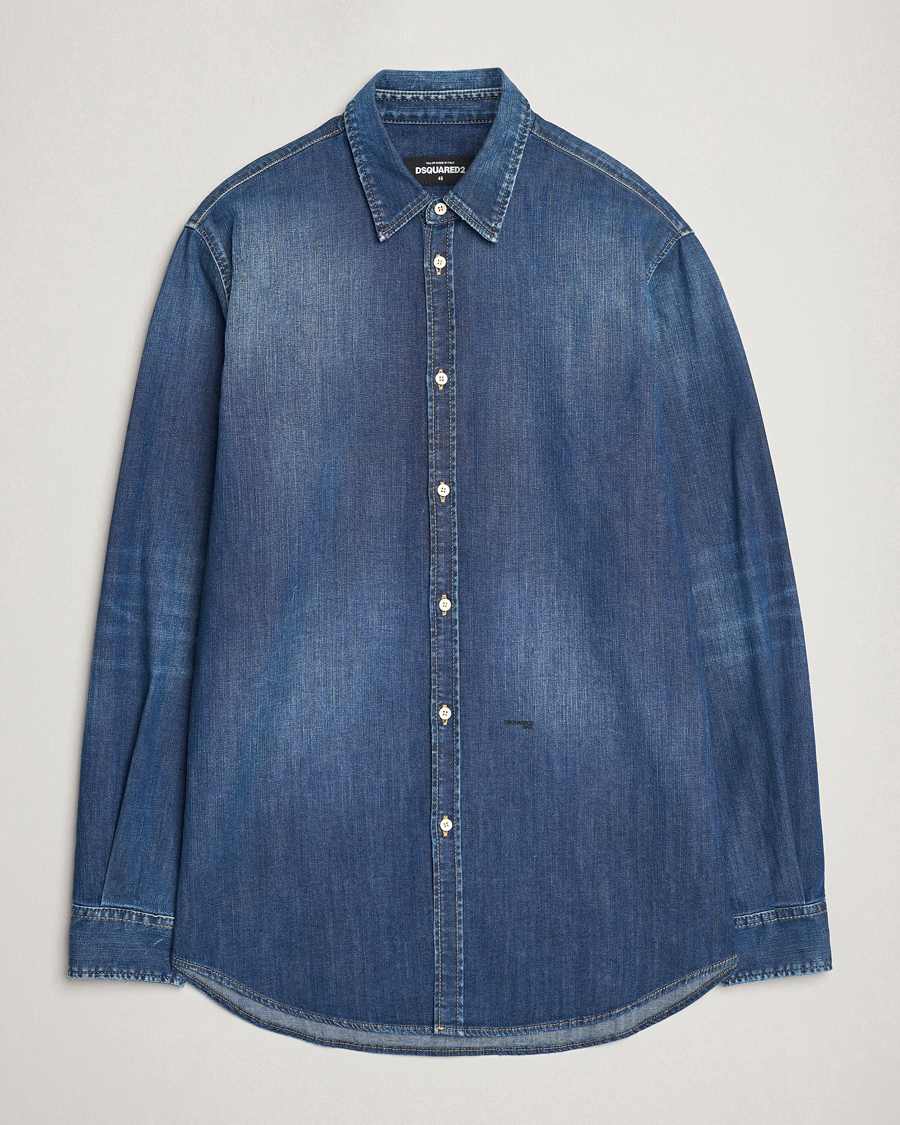 Mies | Kauluspaidat | Dsquared2 | Relax Dan Denim Shirt Blue