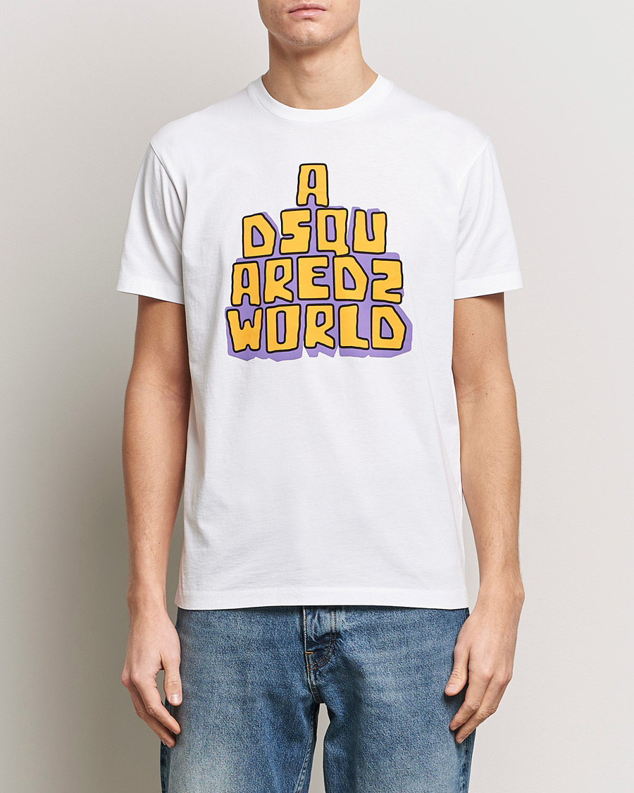 Mies | T-paidat | Dsquared2 | Cool Fit Logo Crew Neck T-Shirt White